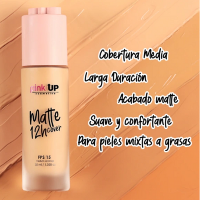 Maquillaje Liquido 12 Horas de Pink Up