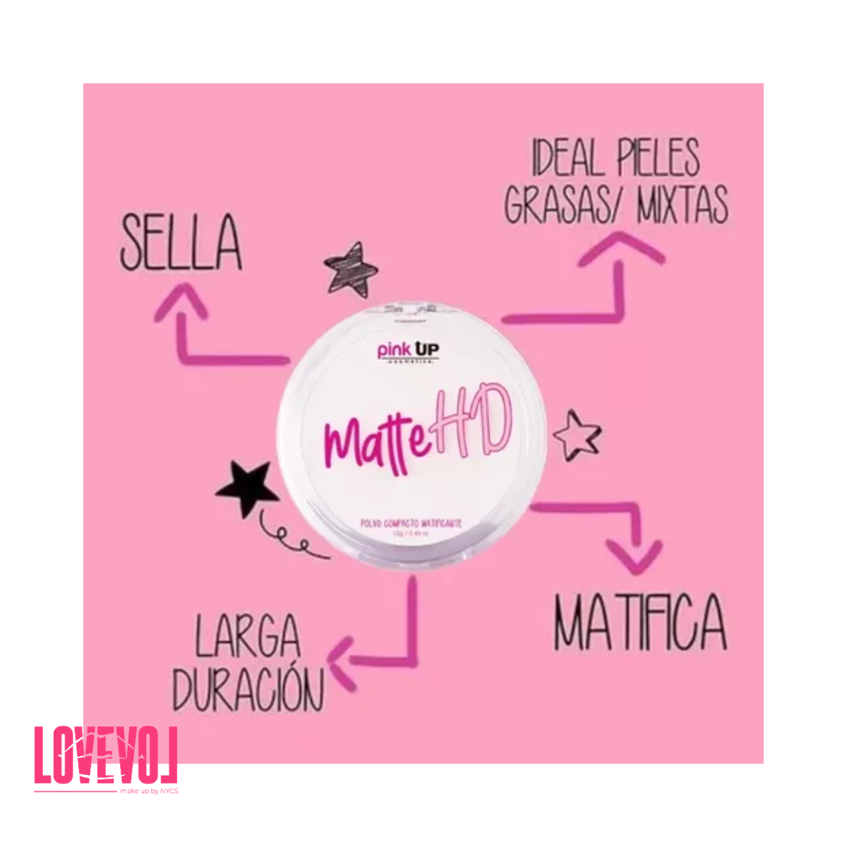 Polvo Matte HD de Pink Up